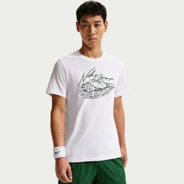 NIKE 短袖上衣 男 T恤 網球 速乾 AS M NK DF TEE STD WIMB 白 IR4938-100