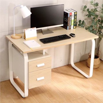 LOGIS邏爵｜北歐U型雙抽木紋辦公桌 書桌 電腦桌 120*60cm【LS-0012】無需組裝