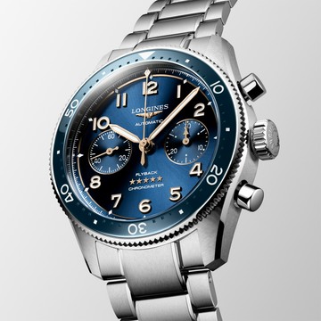 LONGINES 浪琴 Spirit Flyback 先行者 飛返計時機械錶-42mm L3.821.4.93.6