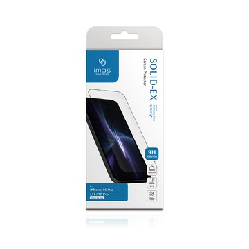 imos Apple iPhone 17 / 17 Pro / 16 Pro 6.3吋 2.5D高透9H超細黑邊康寧玻璃貼(AGbc)