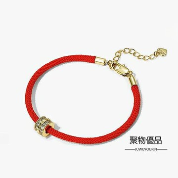 红繩女925純銀小蠻腰閨蜜手錬輕奢小眾手飾品【聚物優品】