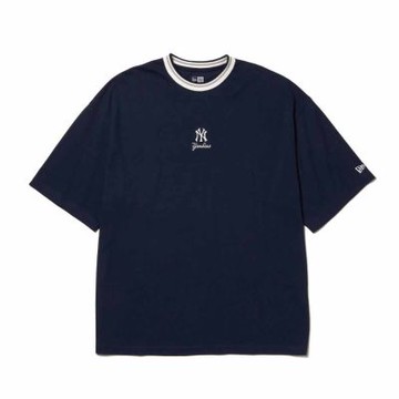 NEW ERA 男女 寬版短袖上衣 日版AP CT 上衣 NEYYAN MINI EMB 紐約洋基 海軍藍 NE14538464