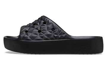WMNS CROCS CLASSIC PLATFORM SLIDES BLACK