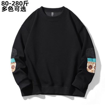 特大碼加絨衛衣男裝秋冬長袖打底套頭衫外套潮流肥佬加肥加大寬松