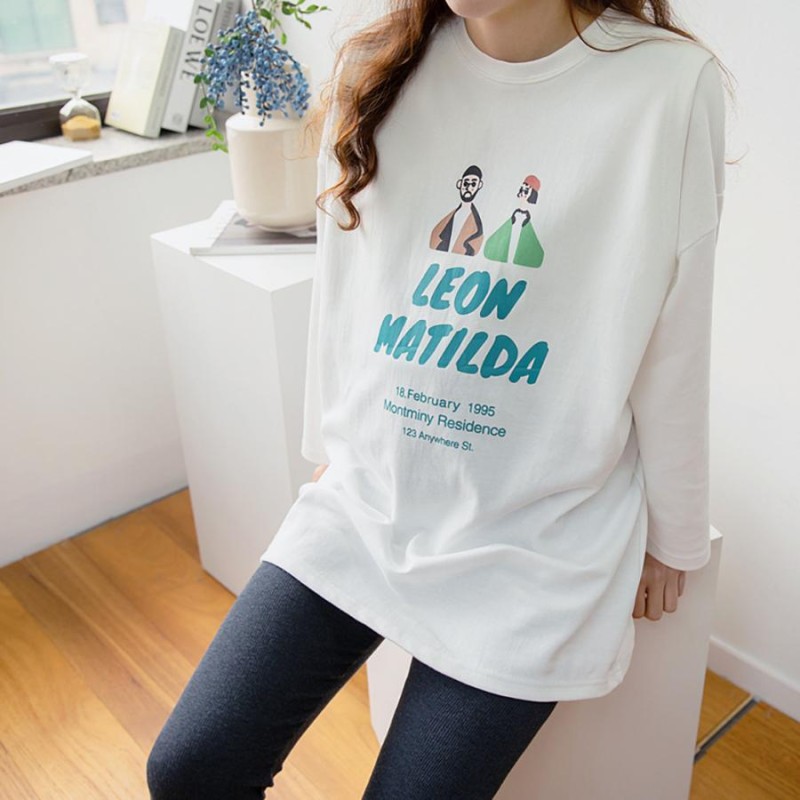 授乳服 マタニティウェア 授乳用 授乳Tシャツ シンプル Tシャツ leon