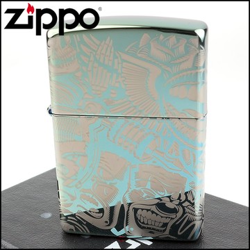 【ZIPPO】美系~Tattoo Theme-紋身圖案4面連續雷雕打火機