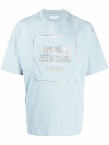 Opening Ceremony - logo-print T-shirt - men - Cotton/Cotton - L - Blue