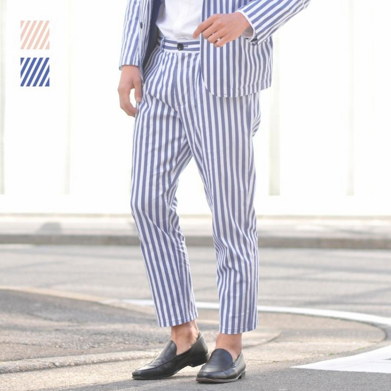 スラックス メンズ テーパードパンツ タックパンツ 春夏秋冬
