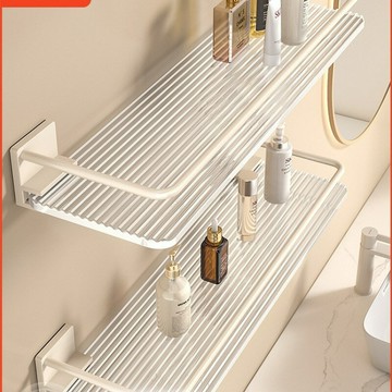 源頭工廠浴室置物架衛生間洗澡洗手間免打孔壁掛式掛墻上廁所收納