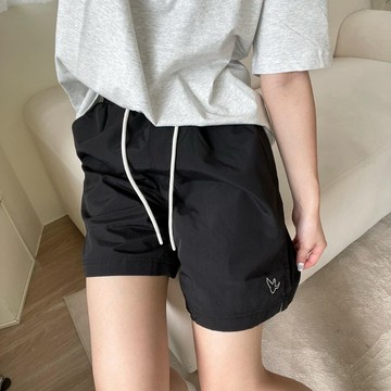 台現免運 WHATITISNT 小天使短褲 小標短褲 尼龍短褲 運動短褲 雙胞胎短褲 小飛人短褲 韓國短褲 男女同款