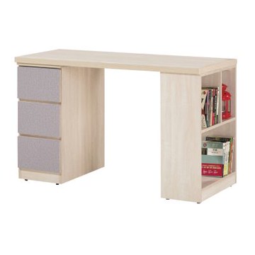 文創集 愛米利雙色4尺三抽書桌-120x57x77cm免組