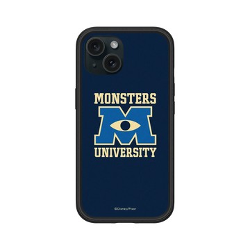 iPhone 15 Mod NX 黑 - 迪士尼-皮克斯 PIXAR - 怪獸大學校徽2