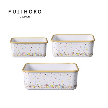 【官方直營】鳴海台灣限定 Portulaca 午時花 琺瑯烘焙保鮮盒深型