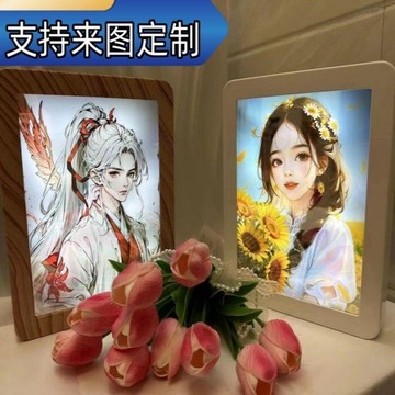 【新店熱銷】子燈光畫生日禮物情侶燈節日送女生閨蜜男孩