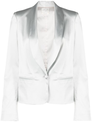 Forte Forte - single-breasted satin blazer - women - Elastane/Acetate/Polyamide - 0 - Blue