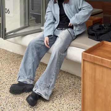 台灣現貨2024春夏新款美式高街炸街歐美復古倒裝小眾長ins潮