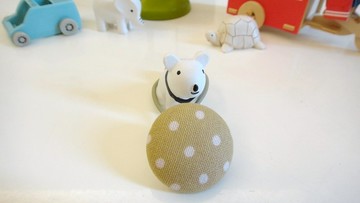 手感布包釦髮束 - 黃水玉