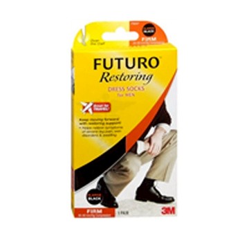 Futuro Restoring Dress Socks For Men Over The Calf Black Firm Extra Large each by 3M