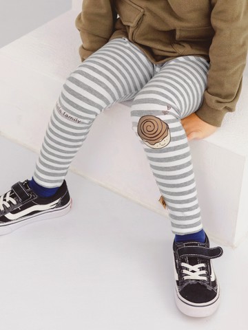 咖啡廳家族．印花條紋內搭褲