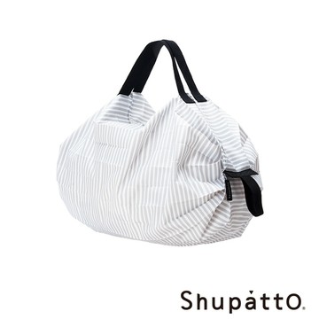 【Shupatto】燈籠型秒收環保啪啪包-小-條紋灰 (SH-S466SE-XAW2)