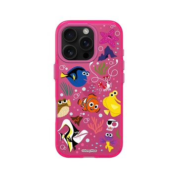 iPhone 16 Pro Clear 粉漾桃 - 迪士尼-皮克斯 PIXAR - 海底總動員 - 角色集合