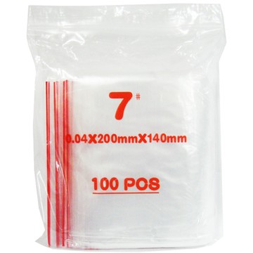 7#密封式夾鍊袋/密封袋/夾鏈袋 14x20cm100ps