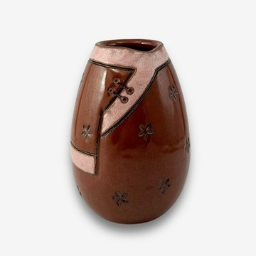 SOLO歐洲家居-手工台灣陶 古樸典雅小花器 13cm 花盆 擺件