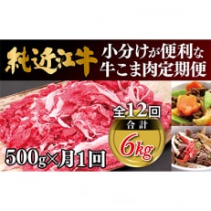 純近江牛 小分けが便利な牛こま肉定期便全12回