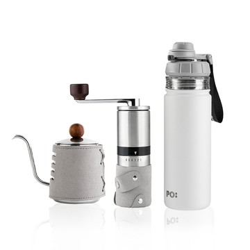 PO: 丹麥手沖咖啡三件組(手沖壺-共2色/咖啡磨2.0/醇泡保溫杯-共2色)