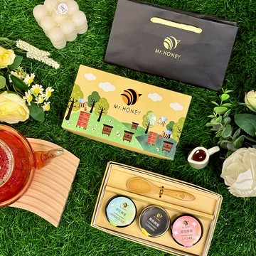 給甜心的禮物【蜂蜜先生】甜心禮盒 - 三入 生日禮 閨蜜禮 送禮首選 推薦 好友 同事 伴手禮 長輩送禮 天然 鬆餅 抹醬 水果 搭配 飲品沖泡