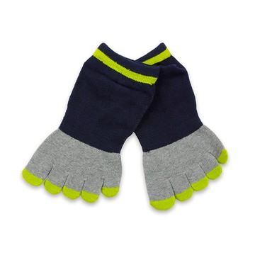 乾爽吸汗五趾襪-撞色 - 綠丈