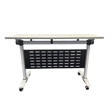 培訓機構長條桌拼接可移動辦公桌椅組合帶輪會議桌可折疊職員桌[DD030109]