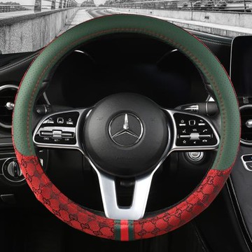 汽車方向盤套酷奇老花四季通用防滑吸汗車把套韓國時尚運動風