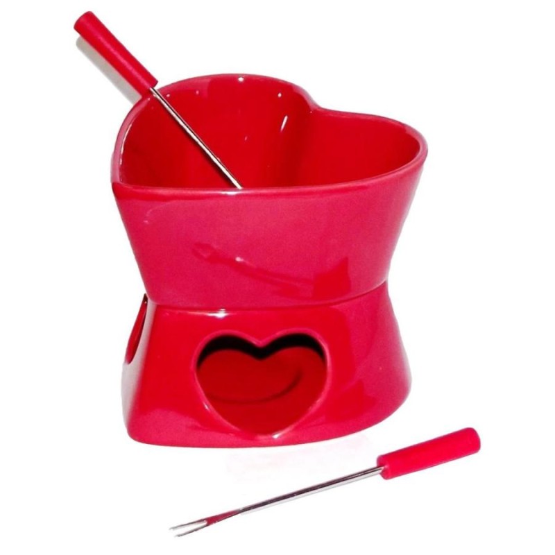 バレンタイン ミニハート型 フォンデュセット ２人用 Valentine Mini Heart Shaped Fondue Set チョコフォンデュ  チーズフォンデュ | LINEブランドカタログ