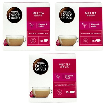 NESCAFE 雀巢咖啡 DOLCE GUSTO 醇香奶茶膠囊 僅適用DOLCE GUSTO咖啡機  11.5g  16顆  3盒