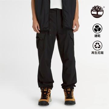 Timberland 男款黑色彈性快乾運動長褲|A6VBT001