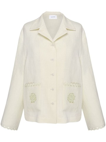 Sleeper - Sofia embroidered linen shirt - women - Linen/Flax/Viscose - S - Neutrals