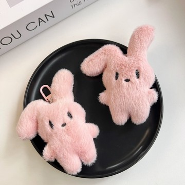 背包吊飾🎀 可愛甜心彎耳兔掛件毛絨ins鑰匙扣情侶學生兔子個性禮物書包掛飾