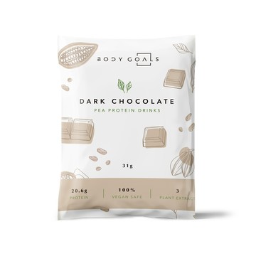 Body Goals 多效豌豆蛋白飲-醇黑可可口味 隨手包30入組(31g/包30包/盒)
