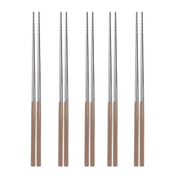 馬霍餐具 染色的成人用筷子  卡布奇諾色  單色  5雙