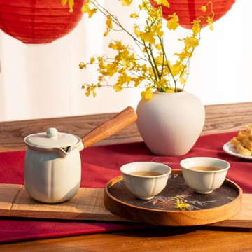 【預購】一壺兩杯・長柄茶具禮盒 - 共煮雪