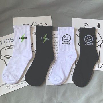 ins潮襪個性街頭歐美潮流長襪男女滑板街舞運動棉襪韓版中筒長筒