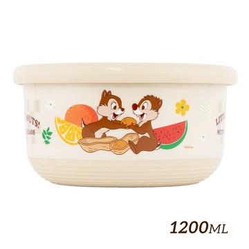 【HOUSUXI】迪士尼奇奇蒂蒂系列-不鏽鋼雙層隔熱碗1200ml(A2)＜售價已折＞