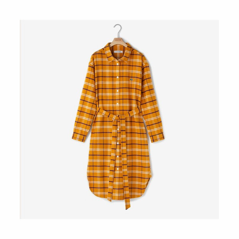 ラコステ コットンフランネルシャツワンピース レディース オレンジ 40 Xl Lacoste 通販 Lineポイント最大1 0 Get Lineショッピング
