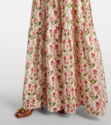 Agua by Agua Bendita Lima floral linen maxi dress