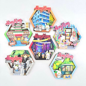 哈比兔磁石貼 - 福榮街