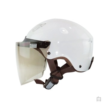 華泰 NINJA  安全帽 K-827 K827 素色 白  抗UV鏡片 輕便型 可拆洗 雪帽 半罩