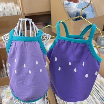 【48時熱賣】清倉狗寵物服裝純棉紫色西瓜款吊帶貓咪防掉毛衣比熊泰迪約克夏