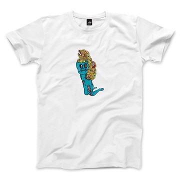 跪人 - 白 - 中性版T恤