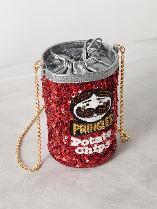 Anya Hindmarch - Pringles Sequinned Cross-body Bag - Womens - Red